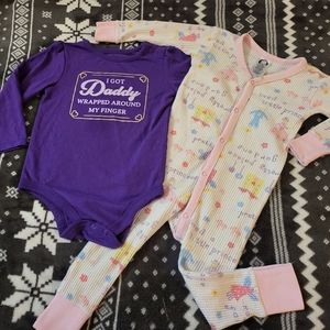 "Daddy Wrapped Around Finger" (Garanimals) Gerber Fairy Tale 1pc Open Feet